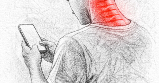 Neck Pain From Looking Down at Your Phone  image